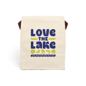 Love the Lake Canvas Lunch Bag With Strap